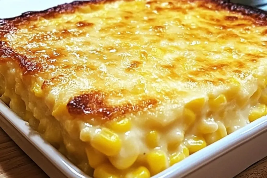 Corn Casserole with Cream Cheese Cheesy Corn Bake Creamed Corn Casserole Holiday Corn Side Dish Creamy Corn Pudding Southern Corn Casserole Baked Corn with Cream Cheese Corn Soufflé Sweet Corn Casserole Easy Corn Casserole Recipe