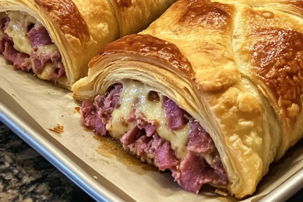 Reuben Casserole Crescent Roll Reuben Bake Reuben Sandwich Bake Reuben Crescent Roll Casserole Easy Reuben Bake Corned Beef Crescent Casserole Sauerkraut Crescent Roll Bake Deli Sandwich Bake Hot Reuben Dish Layered Reuben Crescent Squares
