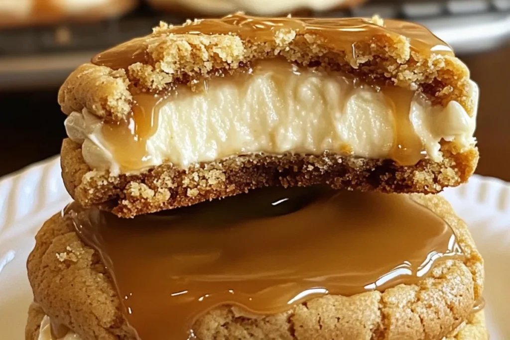Cheesecake stuffed cookies Caramel cream cheese cookies Soft caramel cookies Cheesecake cookies with caramel Gooey caramel cookies Holiday cheesecake cookies Caramel swirl cookies Cream cheese caramel cookies Caramel drop cookies Cookie cheesecake bites