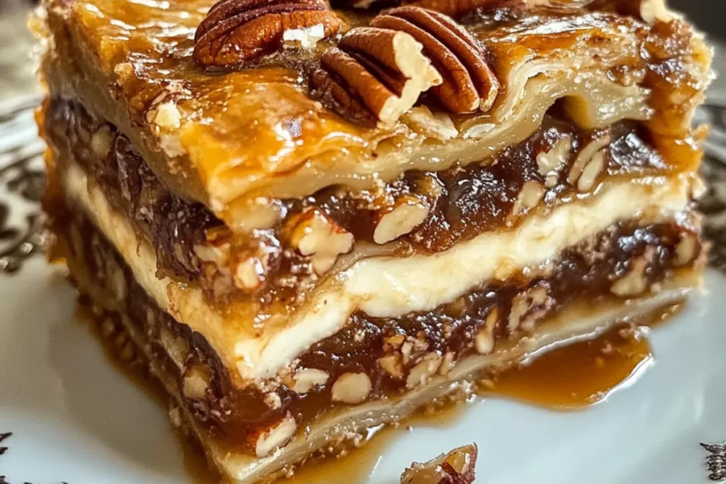 Pecan Lasagna, Pecan Pie Dessert, Layered Pecan Dessert, No-Bake Pecan Pie Lasagna, Pecan Pie Layered Delight, Southern Pecan Lasagna