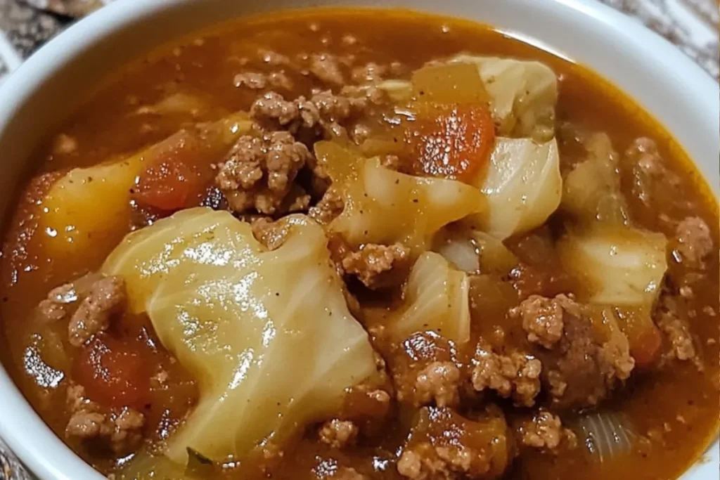 Ground Beef and Cabbage Soup Cabbage Hamburger Soup Beefy Cabbage Vegetable Soup Rustic Cabbage Stew Old-Fashioned Cabbage Soup Cabbage and Meat Soup Savory Cabbage Soup with Beef One-Pot Cabbage Soup Comfort Food Cabbage Soup Low Carb Cabbage Soup