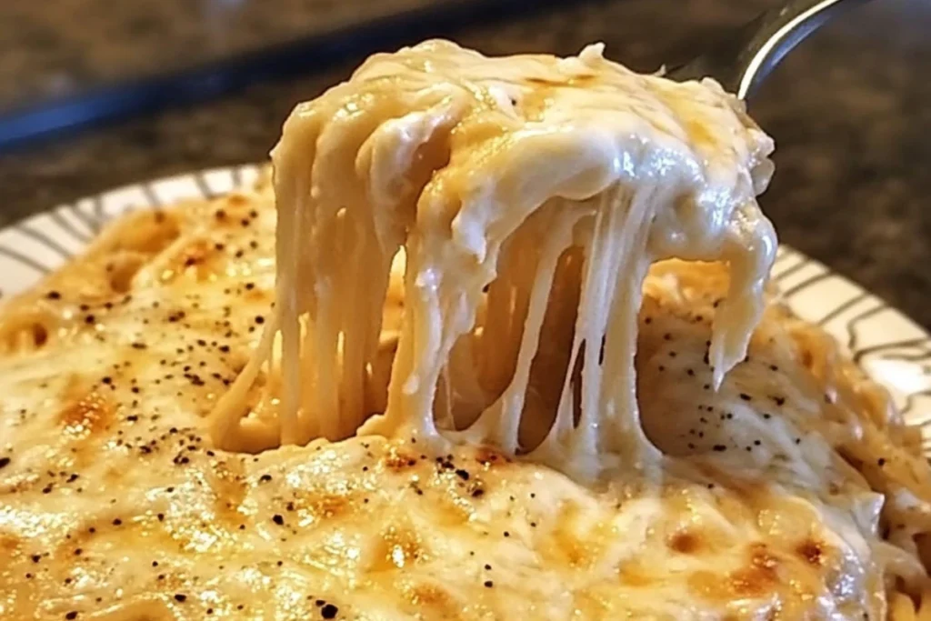 creamy spaghetti, baked pasta with cream cheese, cheesy spaghetti bake, easy baked spaghetti, creamy baked pasta, spaghetti with cream cheese sauce