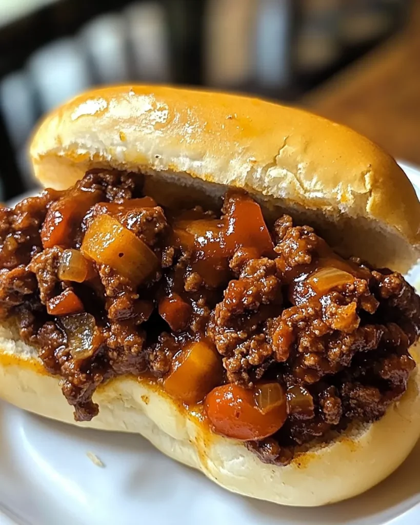 Traditional Sloppy Joes Homemade Sloppy Joe sandwich Farmhouse Sloppy Joes Amish ground beef sandwiches Country-style Sloppy Joes Rustic Sloppy Joe recipe Hearty beef sandwich Sweet and tangy Sloppy Joes