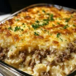 French onion beef and rice bake Onion soup beef casserole Ground beef and rice skillet Cheesy beef and rice bake Onion rice casserole